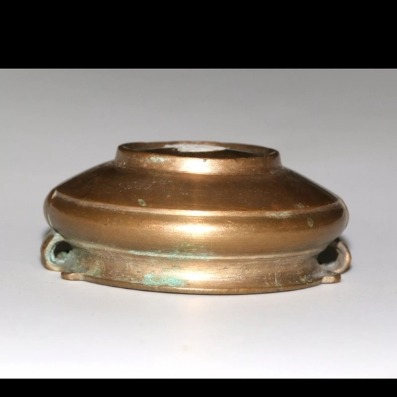 Antique metal bowl Asian censer / urli - 2.5" across - estate brass - Picture 3 of 7